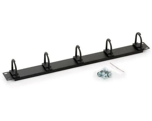 Organizator cabluri orizontal Triton RAB-VP-X13-A1, 1U, 5 inele, negru