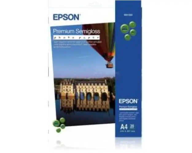 Hartie Foto Premium Epson, A4, 20 coli, Semi-Lucioasa, 251 g/m²