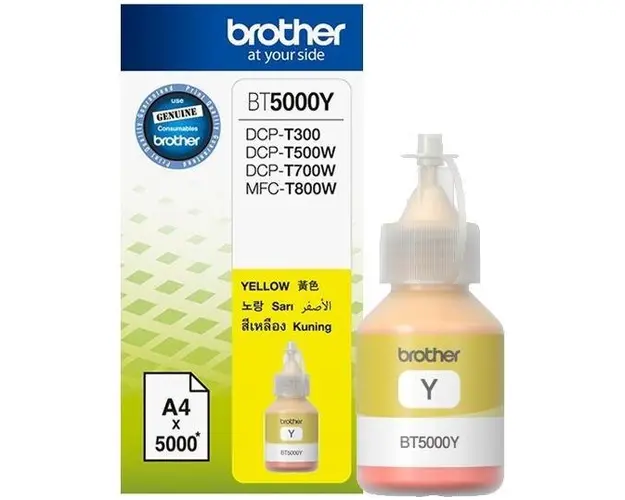 Cartus cerneala Brother BT5000Y, acoperire 5000 pagini (Galben)