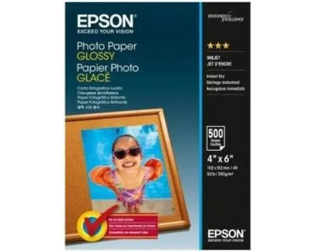 Hartie Foto Epson Glossy, 10x15 cm, 500 coli