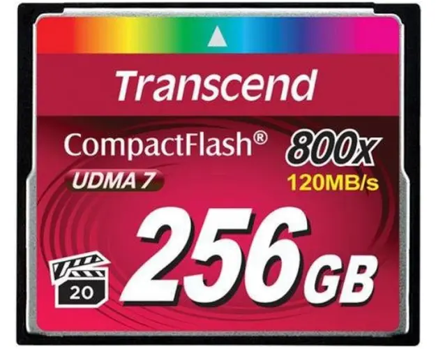Card de memorie Transcend Compact Flash, 256GB, 800x