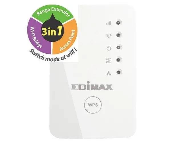 Range Extender Wireless Edimax EW-7438RPn mini, 3 in 1 (Range Extender, Access Point, Wi-Fi Bridge) 300 Mbps, 2 Antene interne