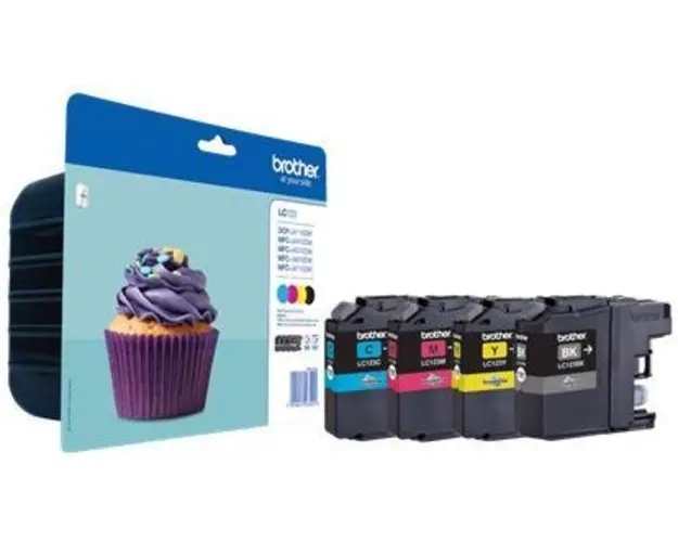 Set cartuse Brother LC123VALBP, 600 pagini (Negru+Cyan+Magenta+Galben)