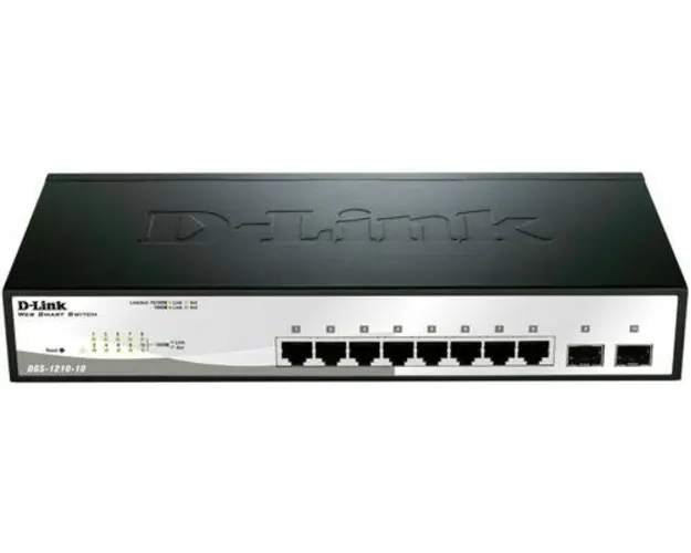 Switch D-Link DGS-1210-10, Gigabit, 8 porturi, 2 SFP
