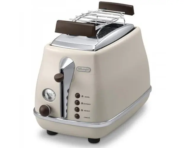 Prajitor paine Delonghi CTOV 2103.BG, 900W, 2 felii (Maro)