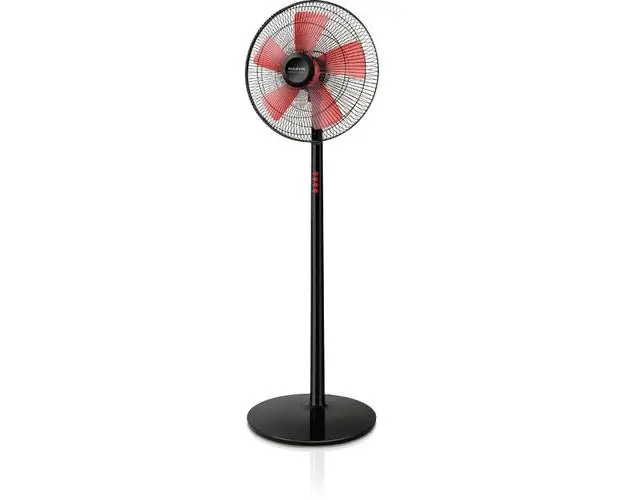 Ventilator cu picior Taurus Boreal 16C Elegance, 50 W, 3 viteze, 40 cm (Negru/Rosu)