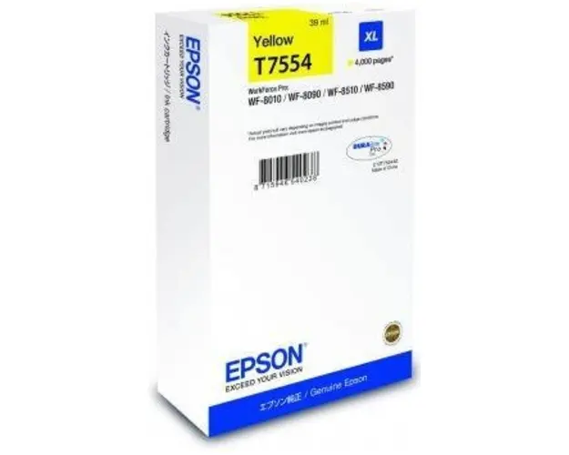 Cartus cerneala Epson T7554 XL, aprox. 4000 pagini (Galben)