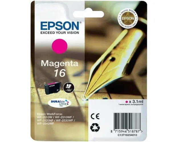 Cartus cerneala Epson 16 DURABrite Ultra, aprox. 165 pagini (Magenta)