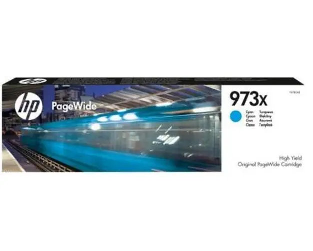 Cartus cerneala HP PageWide 973X, acoperire aprox. 7000 pagini (Cyan - de capacitate extinsa)