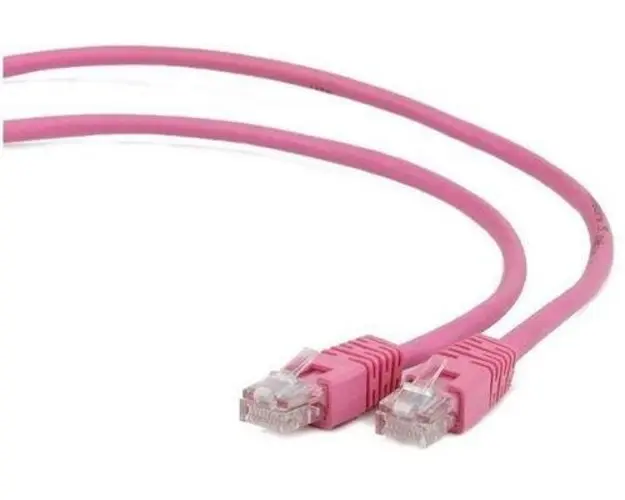 Cablu UTP Gembird PP12-0.5M/RO, Patchcord, CAT.5e, 0.5m (Roz)