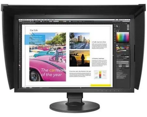 Monitor IPS LED EIZO 24inch CG2420, HDMI, DisplayPort, DVI, 10 ms, Pivot (Negru)