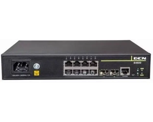 Switch DCN S4600-10P-P-SI, Gigabit, 8 Porturi, 2 x SFP