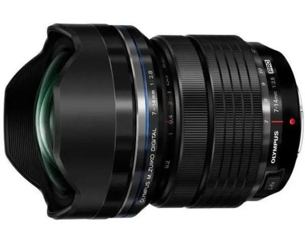 Obiectiv Olympus M,ZUIKO Digital, 7-14mm 1:2,8 (Negru)