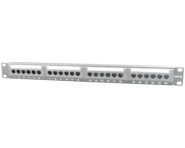 Patch panel Gembird NPP-C524CM-001, 24 Porturi, Cat.5e, 19inch