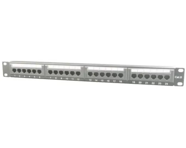 Patch panel Gembird NPP-C624CM-001, 24 Porturi, CAT.6, 19inch, 1U