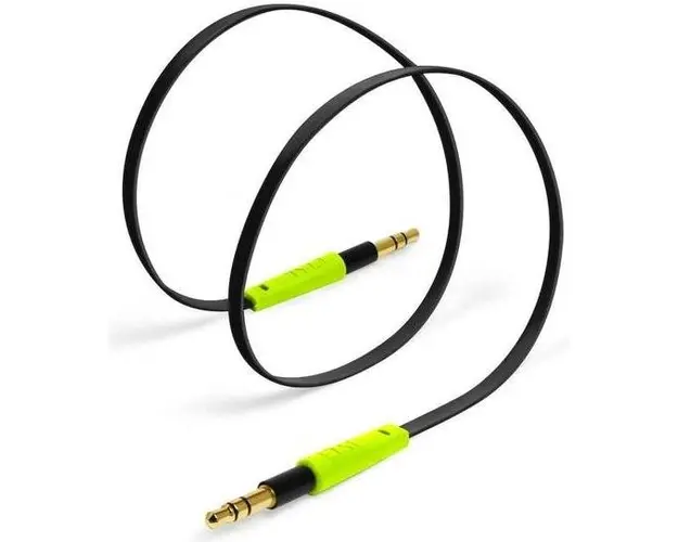 Cablu Audio Tylt AUX, Jack 3.5mm - Jack 3.5mm, 1m (Negru/Verde)