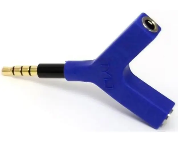 Adaptor Audio Tylt Y-SPLIT, 2x Jack 3.5mm (Albastru)