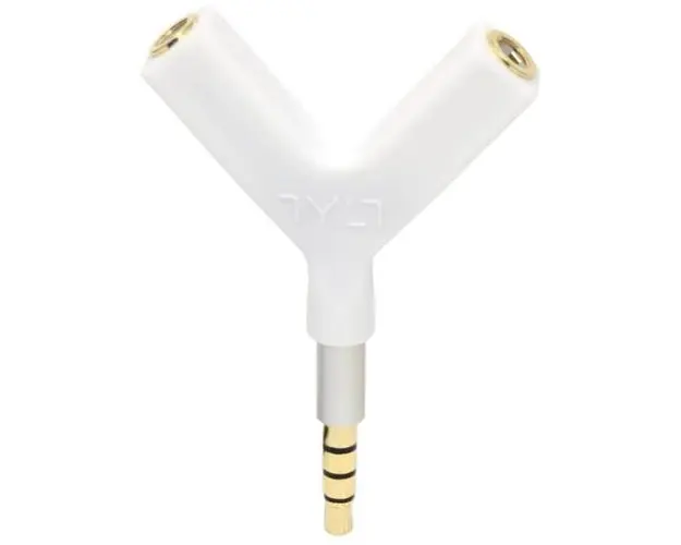 Adaptor Audio Tylt Y-SPLIT, 2x Jack 3.5mm (Alb)