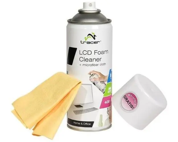 Spuma curatare Tracer TRASRO42106, pentru LCD 400 ml + Laveta Microfibra