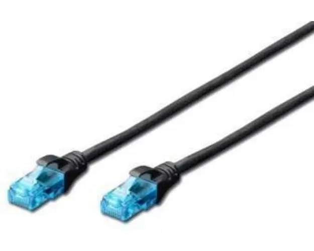 Cablu UTP Digitus DK-1512-0025/BL, Patchcord, CAT.5e, 0.25m (Negru)