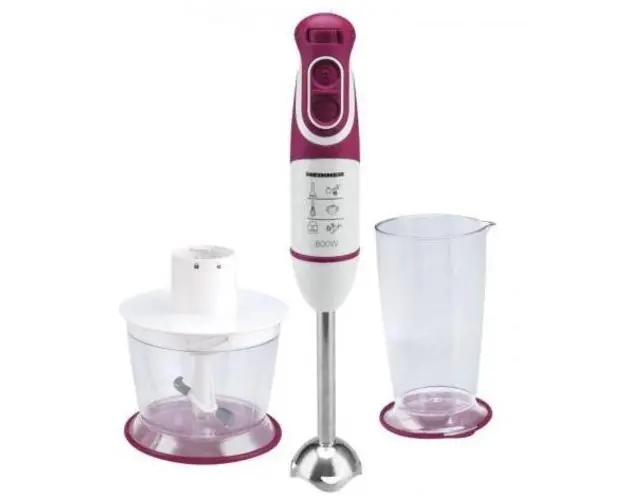 Blender de mana Heinner CHARM HB-600BG, 600W, 0.7l (Alb/Roz)