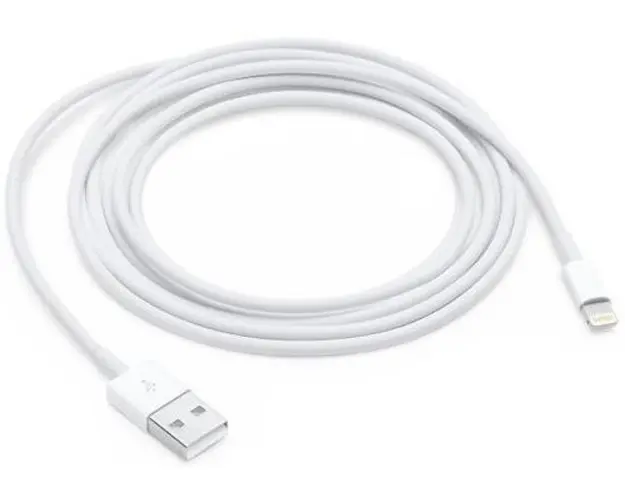 Cablu de date Apple MD819ZM/A, Lightning, 2m, Blister (Alb)