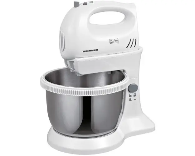 Mixer cu bol Heinner HMBR-300W, 300W (Alb)