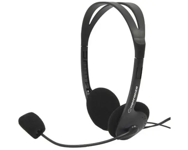 Casti Stereo cu microfon ESPERANZA EH102 (Negru)