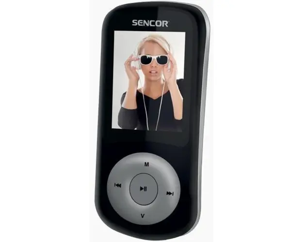 MP4/MP3 Player Sencor SFP 5870 BS, LCD 1.8inch, Radio FM, 8GB Flash (Negru/Argintiu)