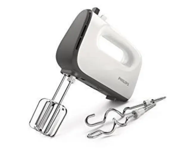 Mixer de mana Philips HR3740/00, 450W, 5 viteze (Alb)