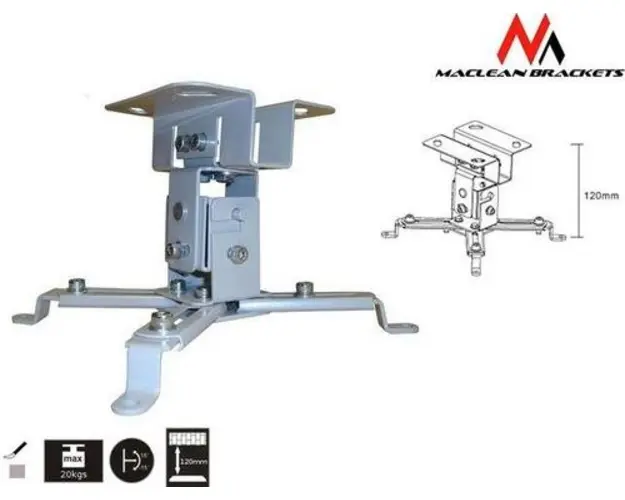 Suport Videoproiector Maclean MC-582, Universal (Argintiu)