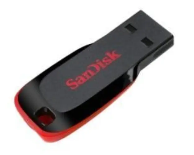 Stick USB SanDisk Cruzer Blade, 64GB (Negru/Rosu)