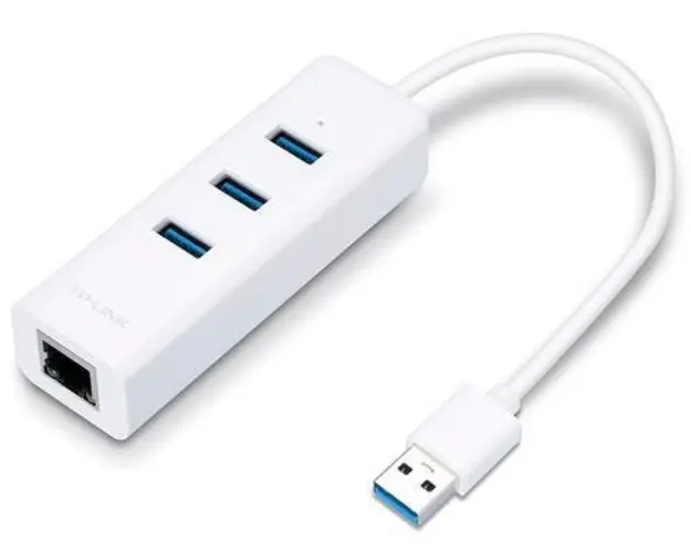 Adaptor Retea TP-LINK UE330, USB 3.0 - Gigabit LAN, Hub USB 3.0 x 3,