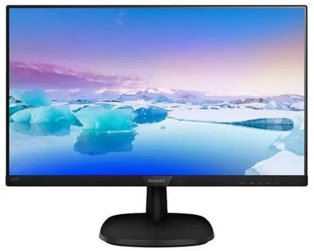 Monitor IPS LED Philips 23.8inch 243V7QDSB/00, Full HD (1920 x 1080), VGA, DVI, HDMI, 5 ms (Negru)