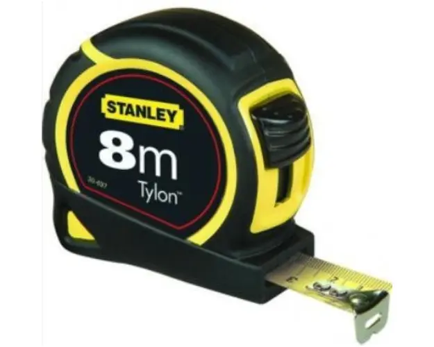 Ruleta Stanley Tylon 0-30-657, protectie cauciuc, 8 m