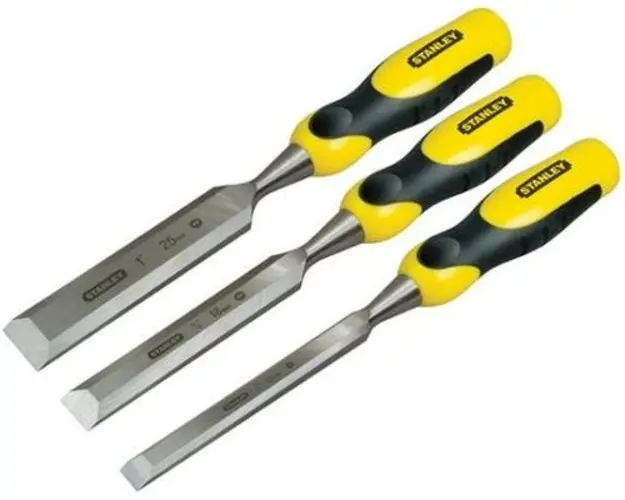 Set 3 dalti pentru lemn Stanley DynaGrip 2-16-883, 12/18/25 mm