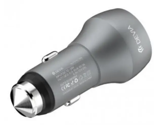 Incarcator Auto Devia Hammer, 2 x USB, 3.0A (Gri)