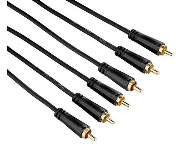 Cablu Audio - Video Hama 122157, 3 x RCA - 3 x RCA, 1.5 m (Negru)