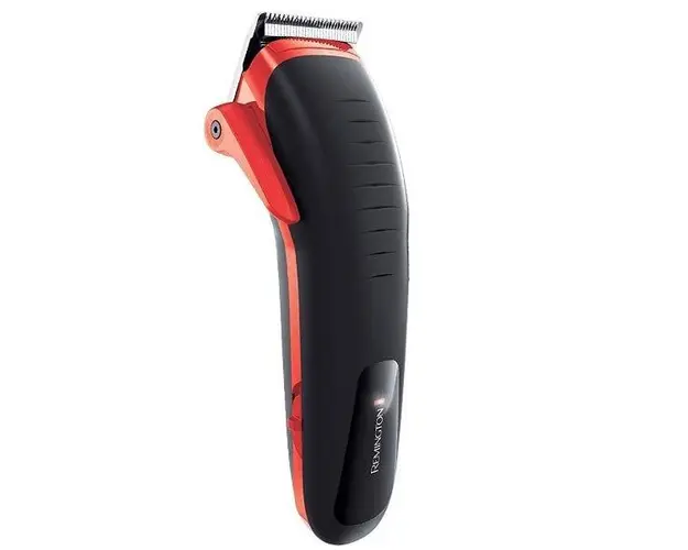 Aparat de tuns profesional Remington Ultimate Performance HC9700, Acumulator Dual Lithium, Autonomie 150 minute, Incarcare rapida (Negru/Rosu)