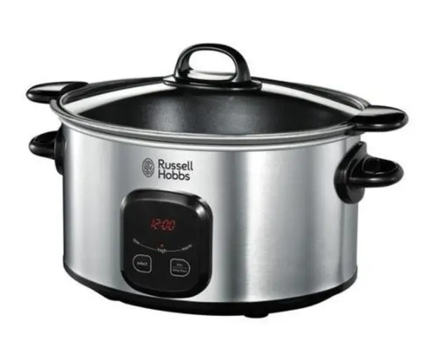 Oala detasabila Russell Hobbs MaxiCook 22750-56, 6 L, 3 setari, Control digital (Inox)