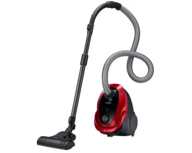Aspirator cu sac Samsung VC07M25E0WR, 2.5 l, 750 W, Tub telescopic (Rosu)