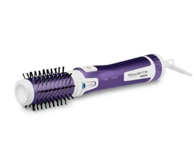 Perie rotativa Rowenta Brush Activ Volume & Shine CF9530F0, 2 viteze, 1000W (Alb/Mov)