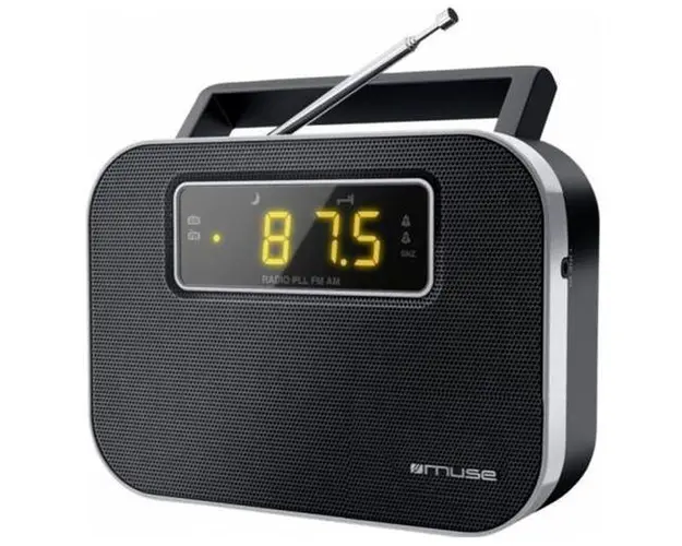 Radio portabil Muse M-081 R, LED, Dual-Alarm, Boxa frontala (Negru)