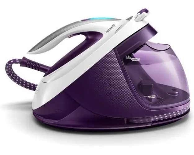 Statie de calcat Philips PerfectCare Elite Plus GC9660/30, T-ionicGlide, 1.8l, 7.5 bar, 2700W (Alb-Mov)