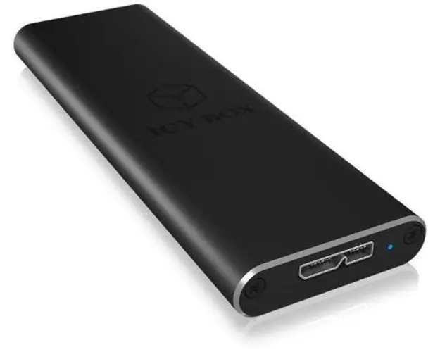Adaptor Extern IcyBox IB-183M2, USB 3.0 la M.2 SSD 1.8inch, Negru
