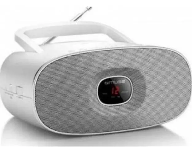 Micro Sistem Audio Portabil Muse MD-202 RDW MSE00066, CD-Player, Radio, AUX-in (Alb)