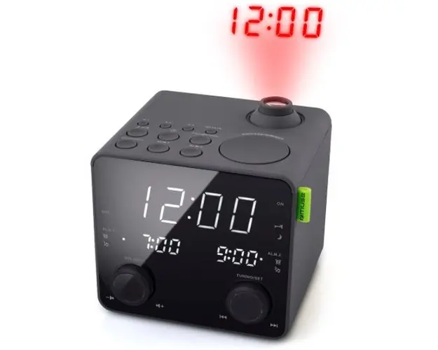 Radio cu ceas Muse M-189 P, portabil, Dual Alarm, USB (Negru)