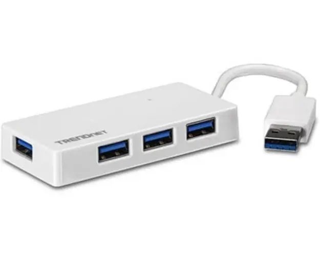 Hub USB TRENDnet TU3-H4E, 4 port USB 3.0 (Alb) 