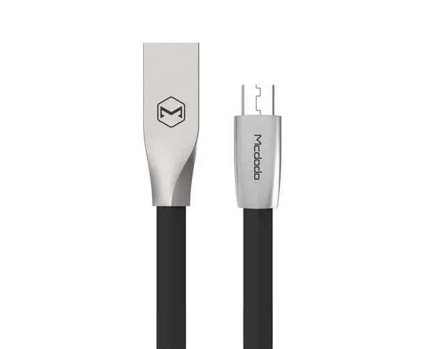 Cablu de date Mcdodo Zn-Link CA-1254, MicroUSB, 1.5 m, 2.4 A (Negru/Argintiu)