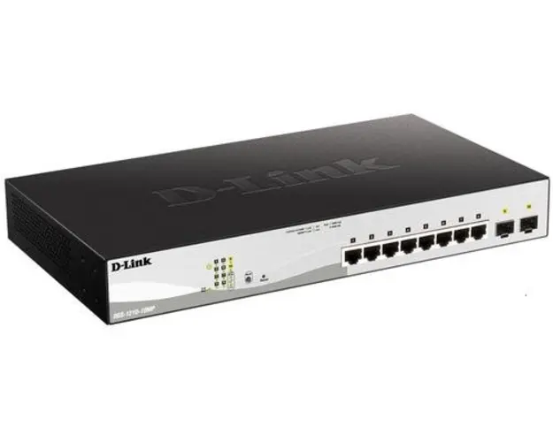 Switch D-Link DGS-1210-10MP, Gigabit, 8 Porturi